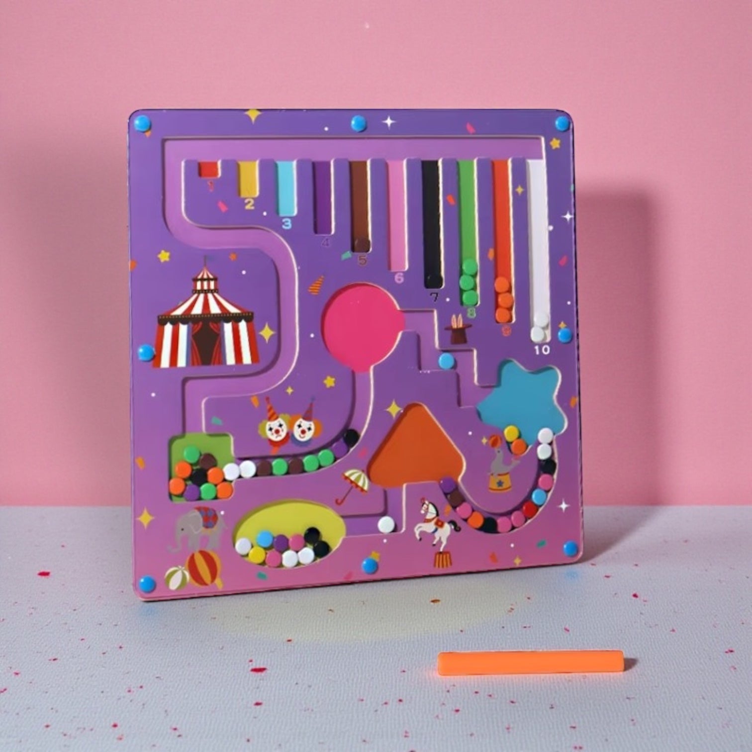 Wooden Maze Pen Rolling Ball Toy