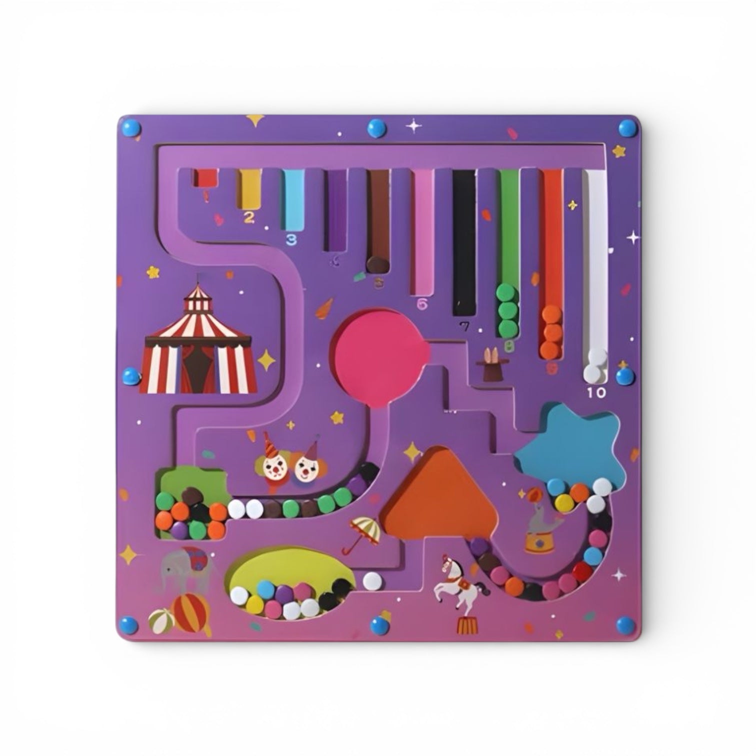 Wooden Maze Pen Rolling Ball Toy